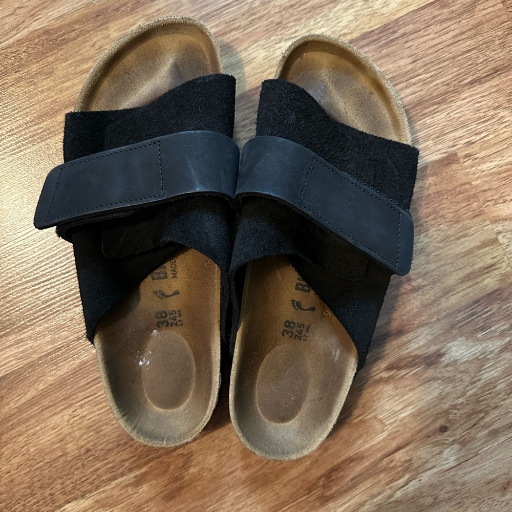 Birkenstock Kyoto Nubuck-Suede Leather - Black